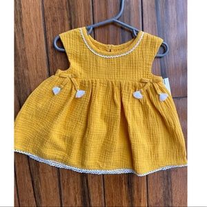 ❗️SOLD Mustard dress with fringe bows